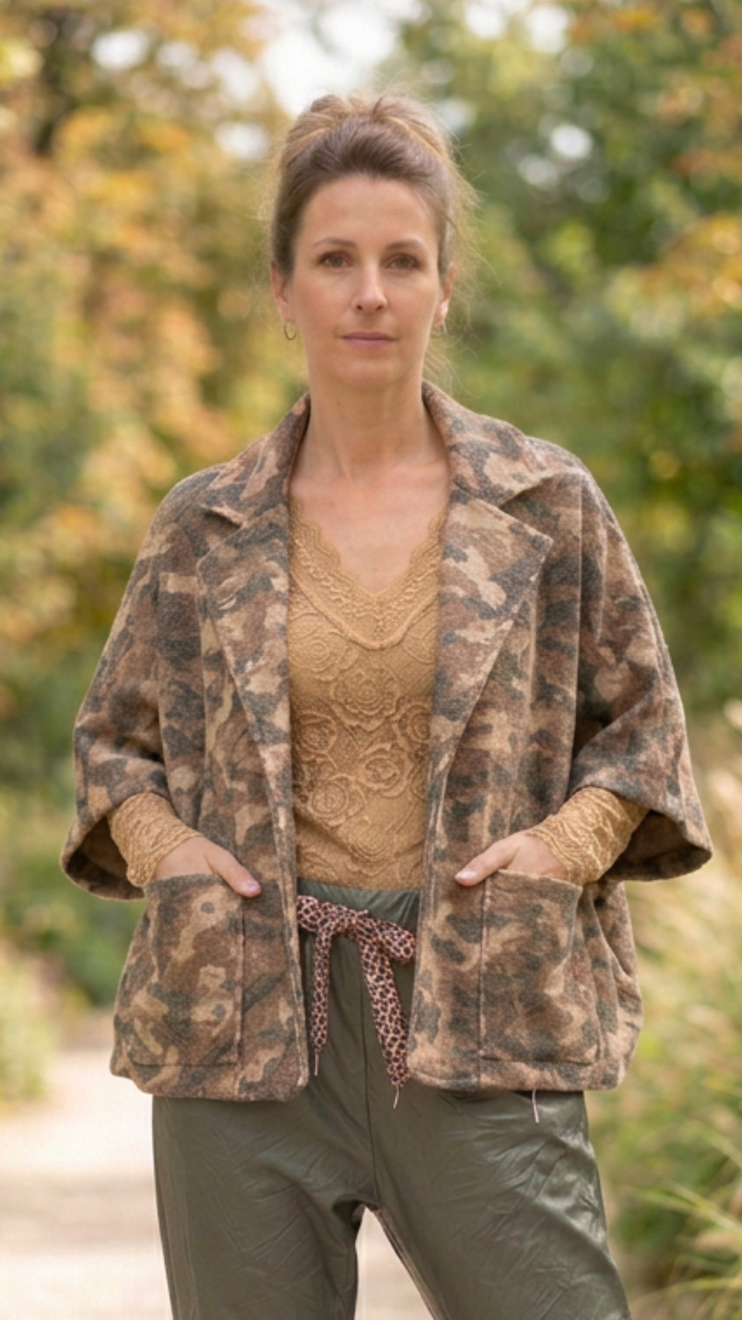 Veste Sans Manches Imprimé Camouflage CYRINE