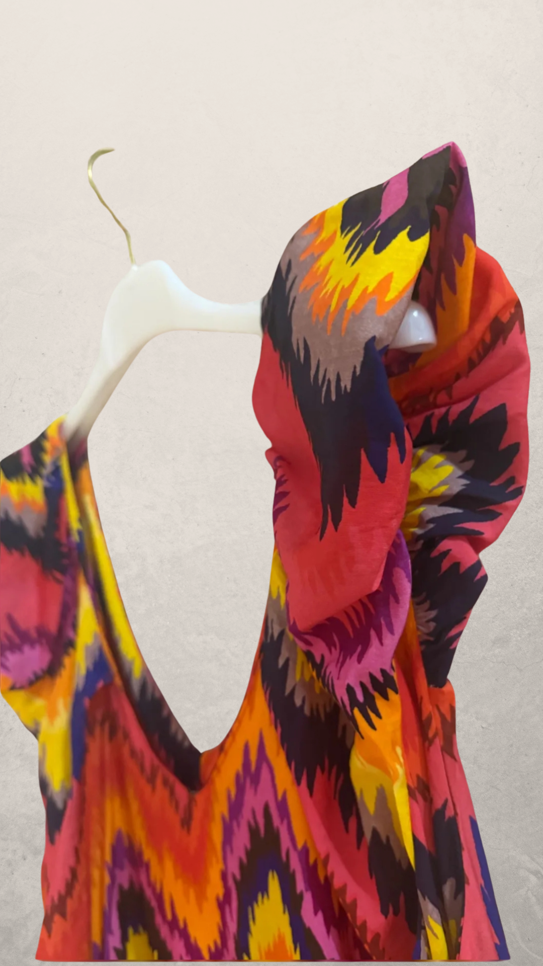 Robe Multicolore à Manches courtes Bouffantes LYDEN