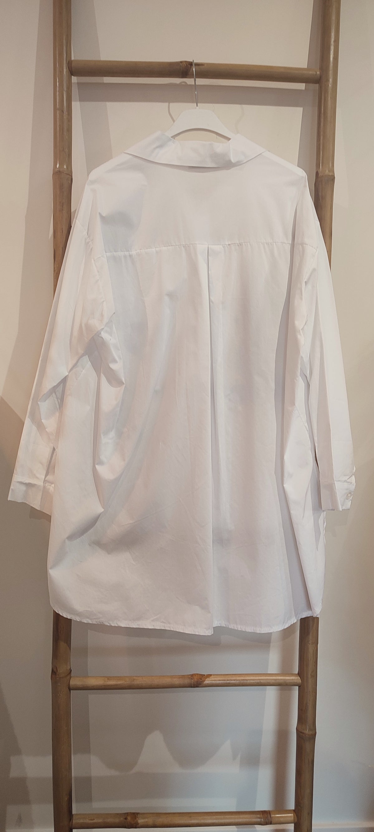 Chemise Blanche Liquette à Empiècements "CERISE"