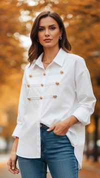 Chemise Blanche Style Officier TOSCANE