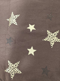 Echarpe à Franges Chocolat à Motif Etoile POP'S