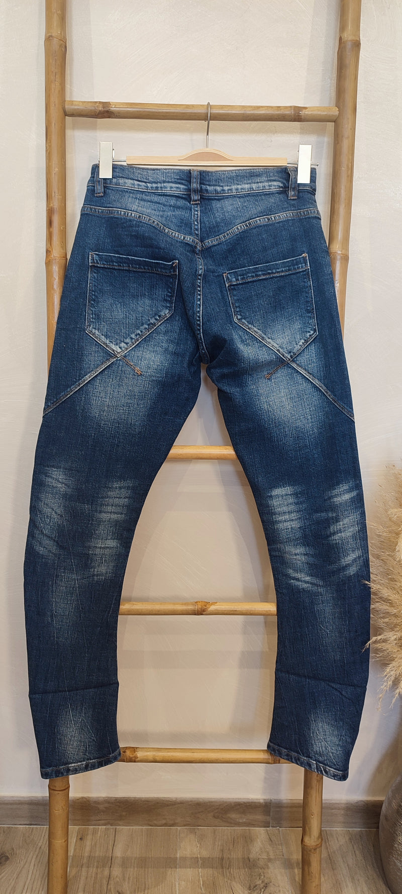 Jean Bleu à Inscription Dorée DALLAS