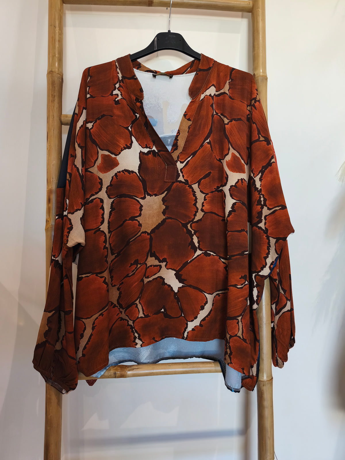 Blouse à Imprimé Camel Motif Oeil AMY
