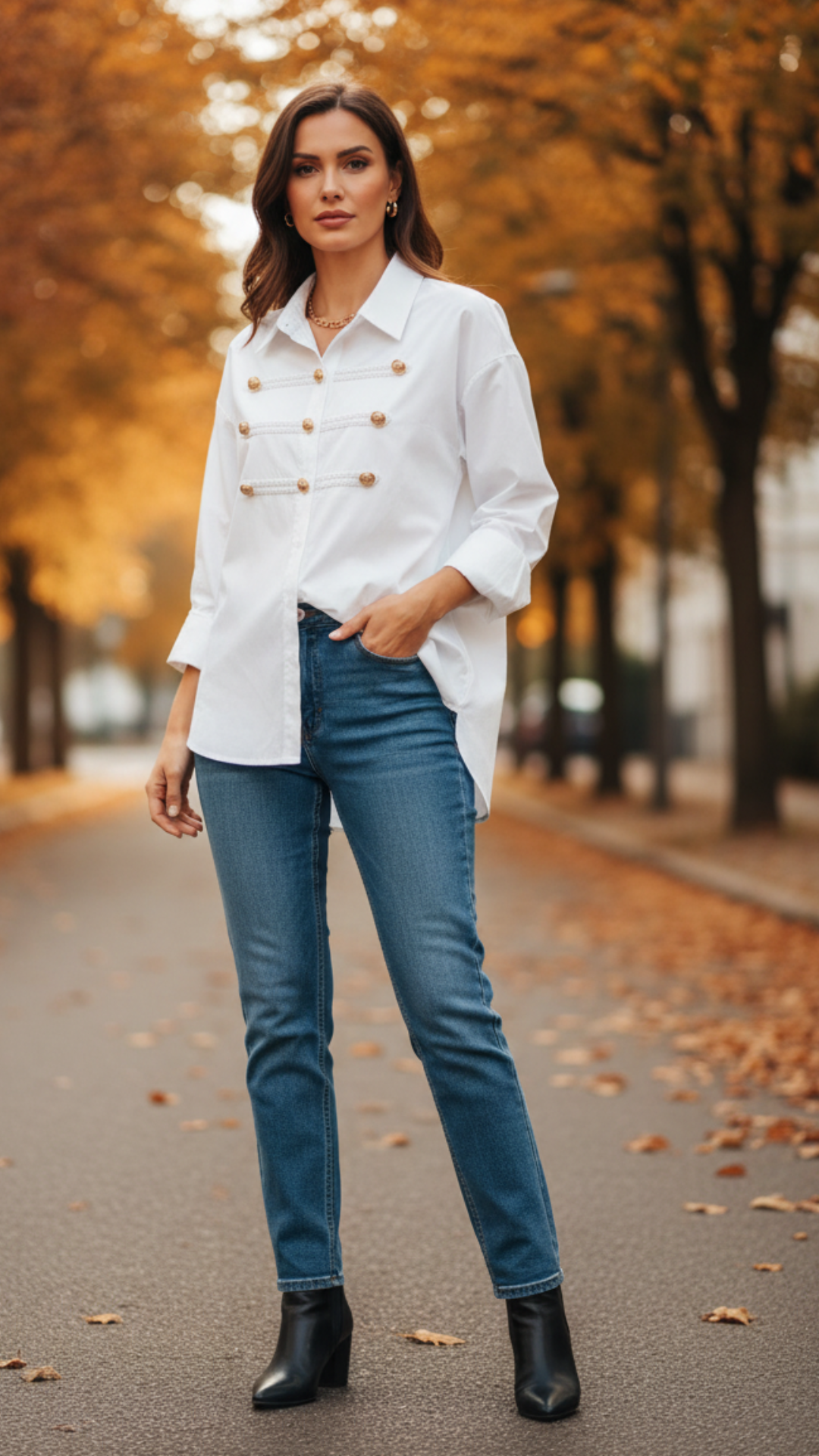 Chemise Blanche Style Officier TOSCANE