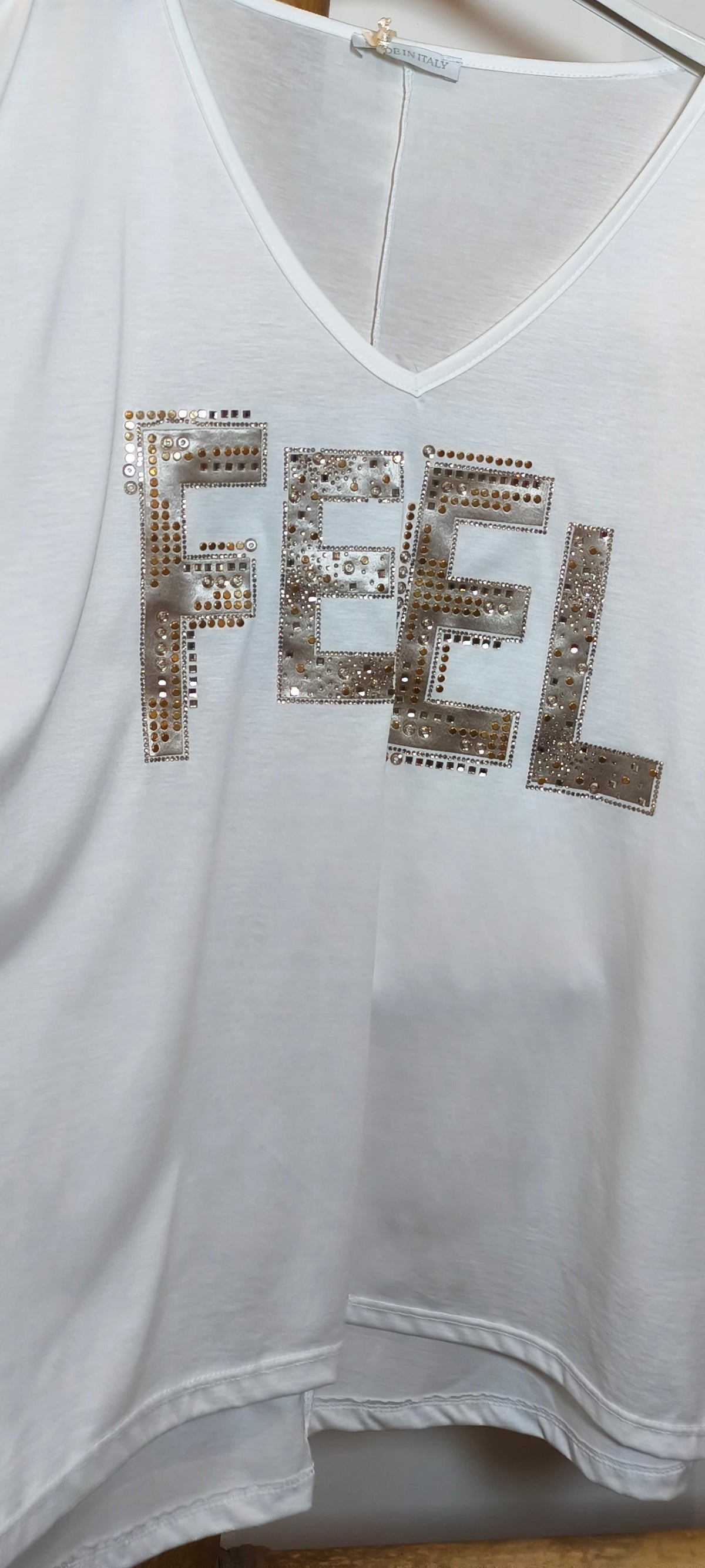 Tee-Shirt Blanc Oversize FEEL