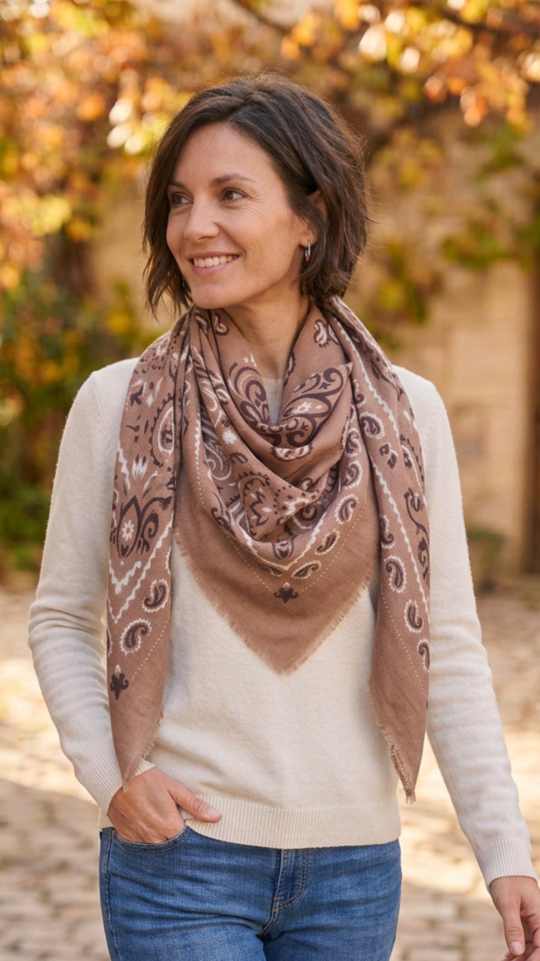 Echarpe Camel Imprimé BANDANA