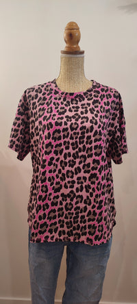 Tee-Shirt lmprimé Léopard Rose Fluo MILO