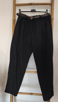 Pantalon Noir en Suédine ALBAN