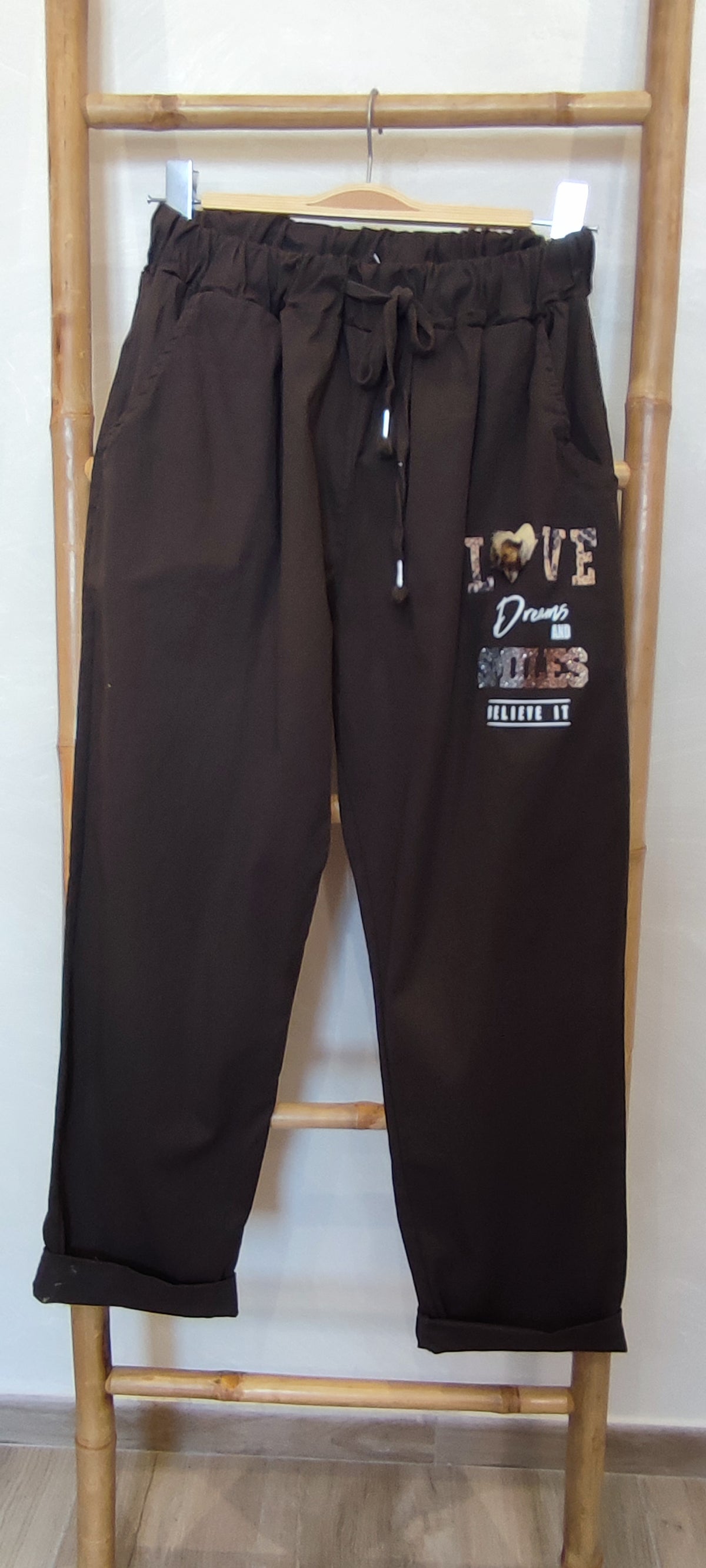 Pantalon Uni Chocolat LOVE DREAMS