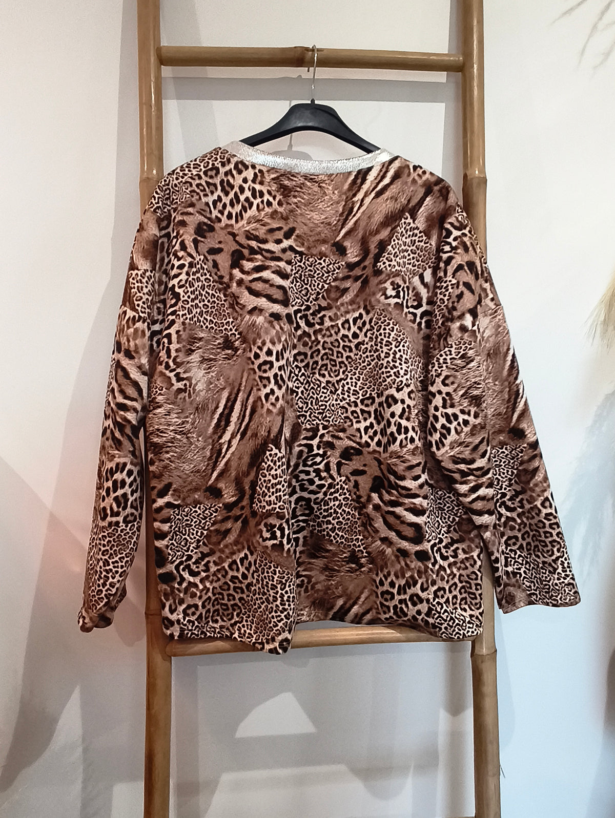 Top Imprimé Animalier Léopard Marron MILOU