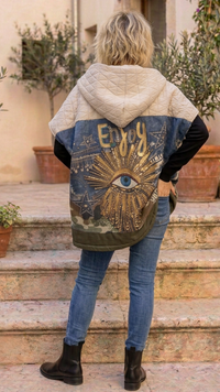 Veste Oversize Matelassée à Motif Oeil JANNA