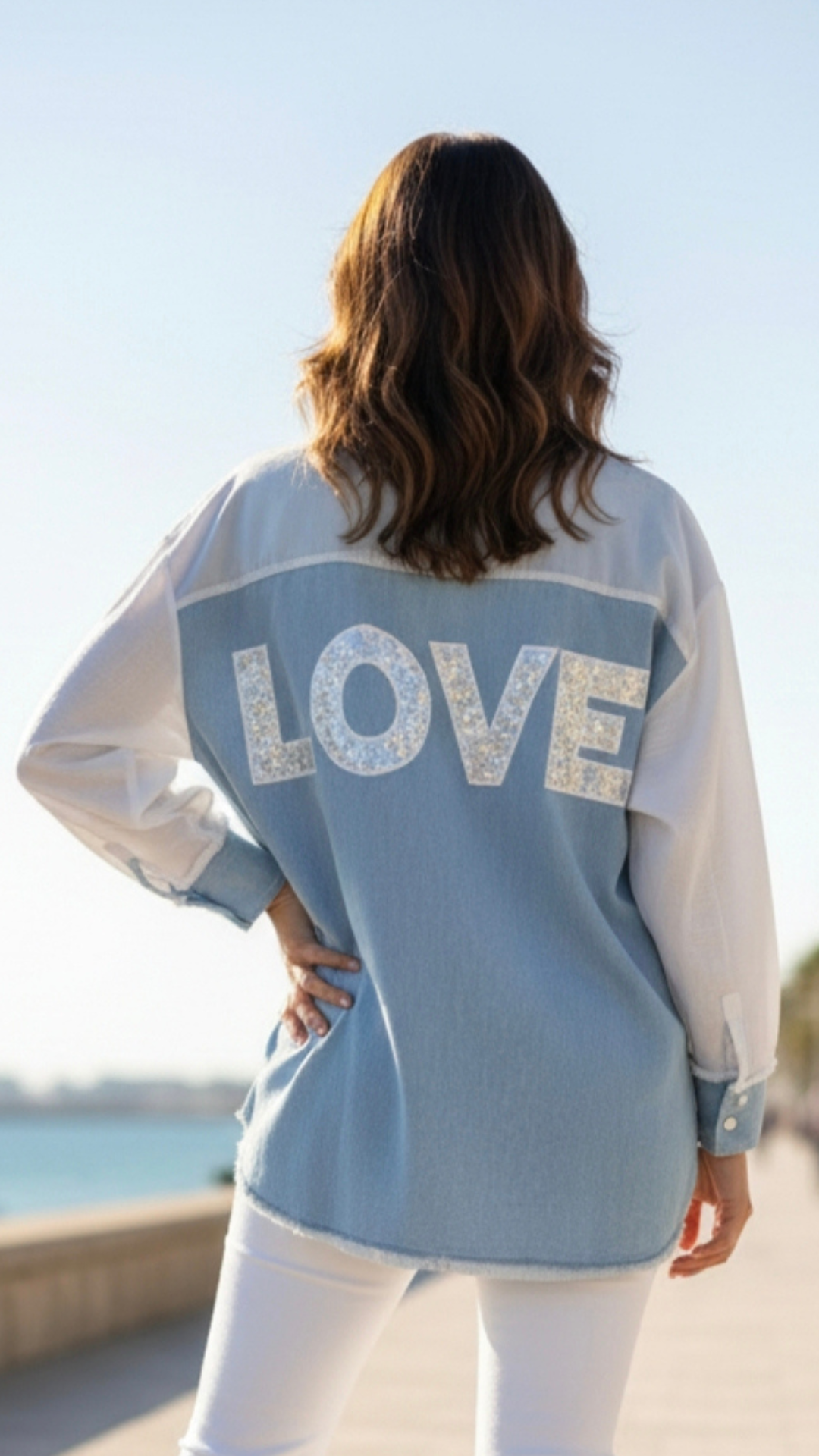 Chemise Tencel et Voile Blanc LOVE