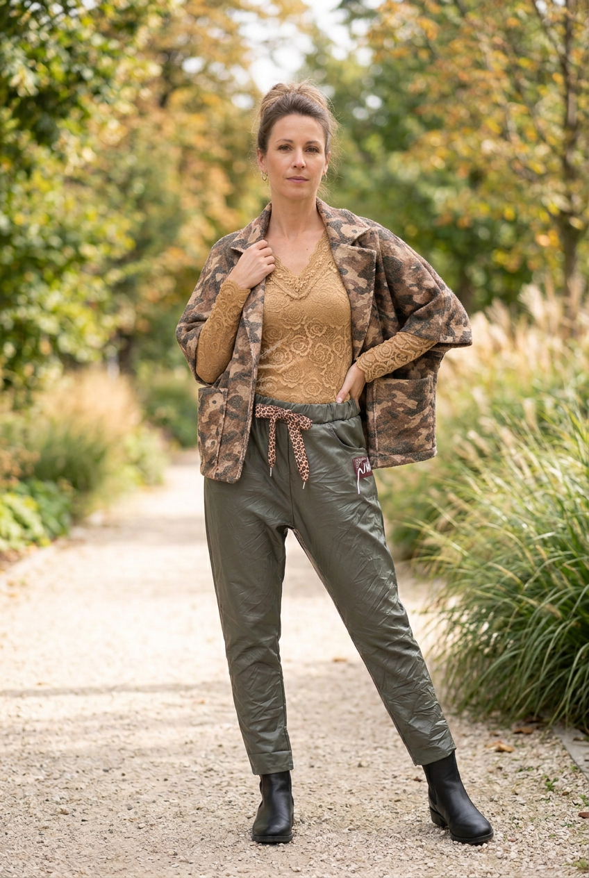 Veste Sans Manches Imprimé Camouflage CYRINE