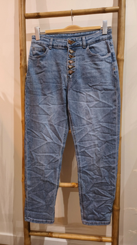 Jean Bleu à 6 Boutons Coeurs EMILIO