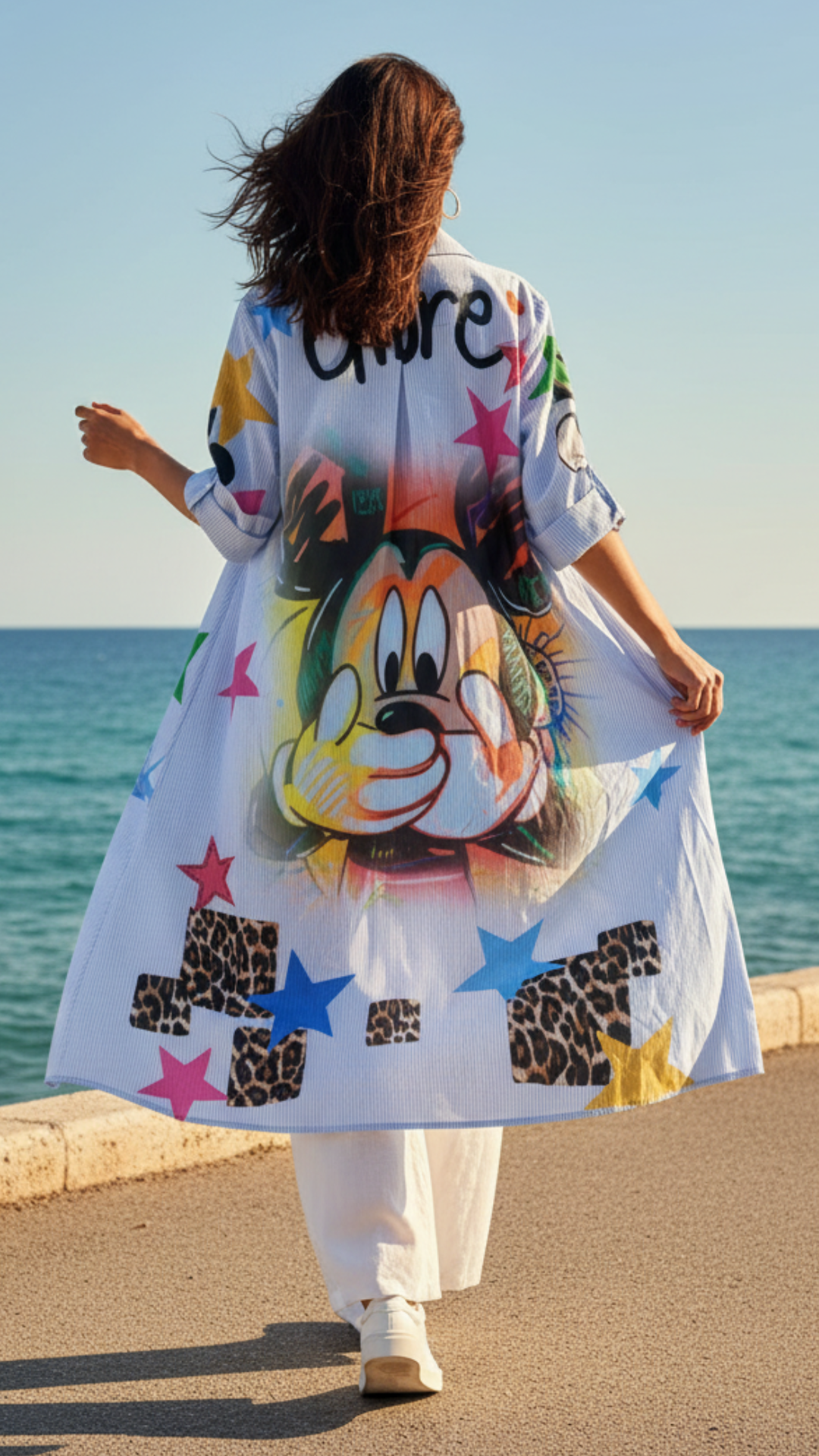 Robe Chemise Rayée "MICKEY"