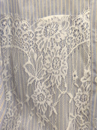 Chemise Rayée Bleu & Blanc à Manches Dentelle JOANA