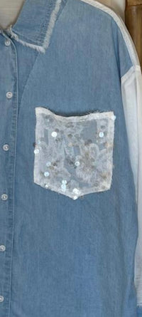 Chemise Tencel et Voile Blanc LOVE