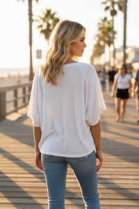 T-shirt DISCO blanc sans revers - dos