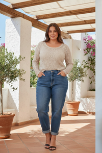 Top Dentelle Beige - même style
