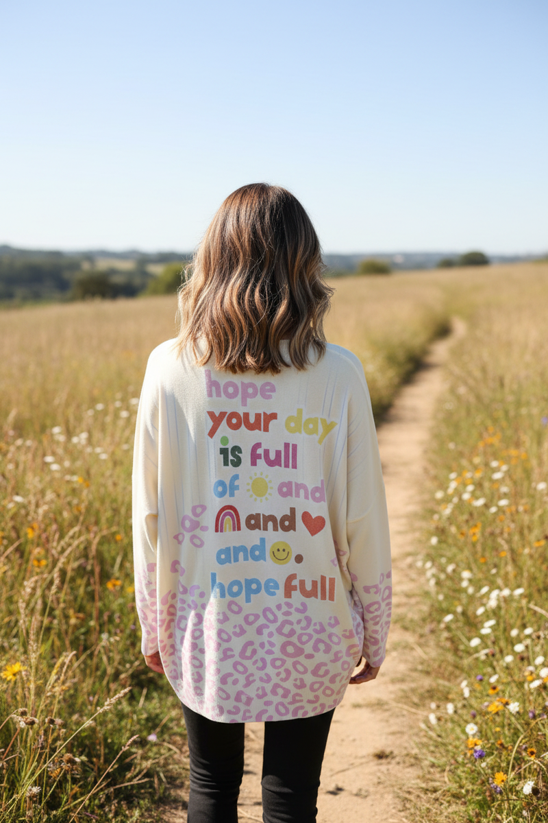 Vue de dos - Pull Hope extérieur